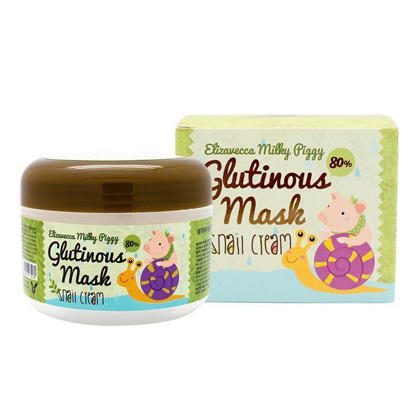 Крем-маска для лица ночная УЛИТОЧНЫЙ МУЦИН Milky Piggy Glutinous 80% Mask, 100 гр