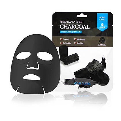 Тканевая маска для лица УГОЛЬ Fresh charcoal Mask Sheet, 1 шт