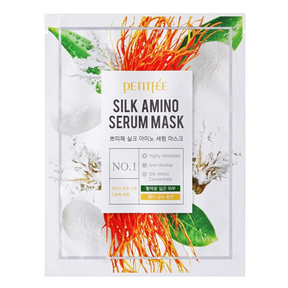 Маска для лица тканевая с ПРОТЕИНАМИ ШЕЛКА Silk Amino Serum Mask, 1 шт